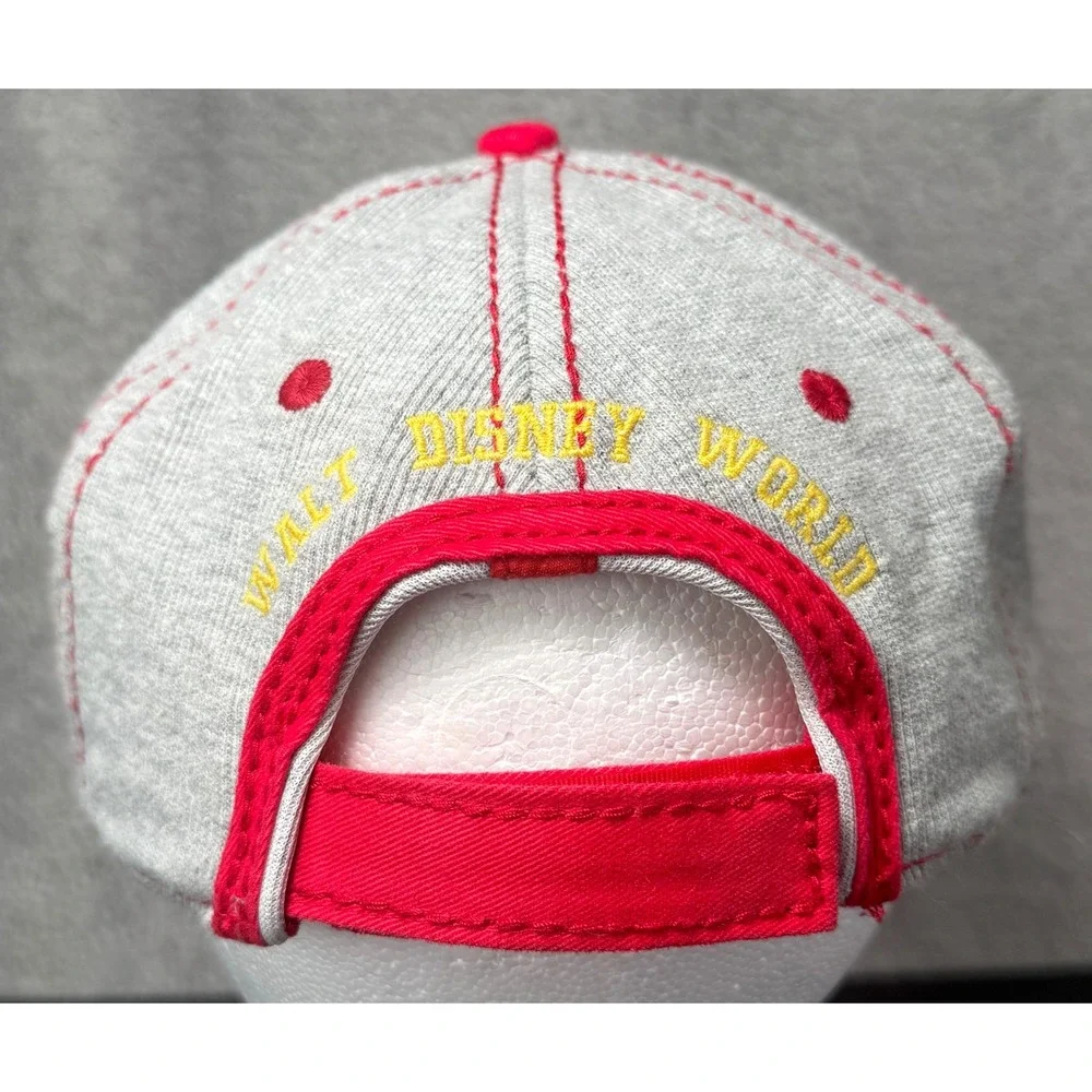 Disney Baseball Cap Mens OSFA Red Grey 71 Authentic Original Walt Disney World